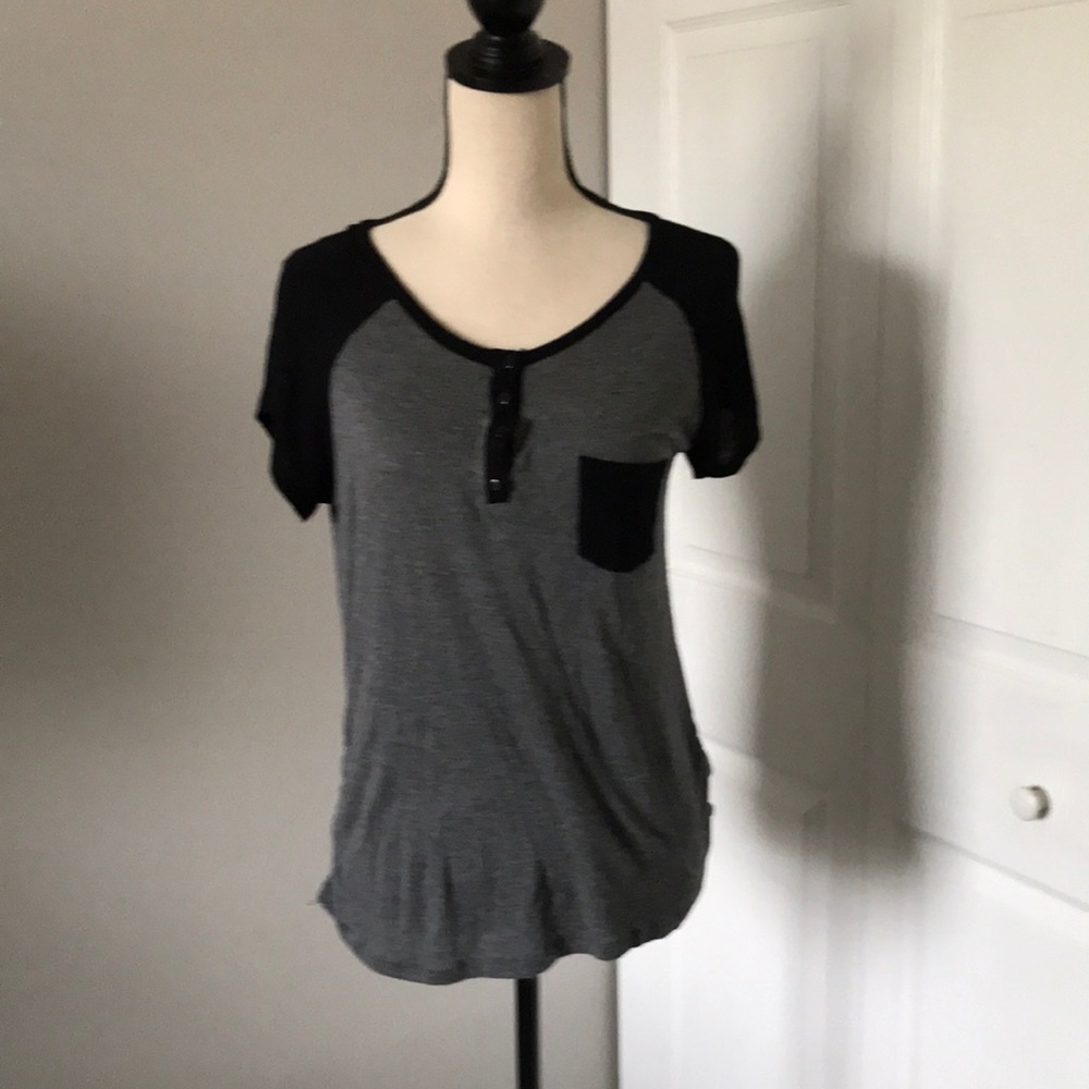 GLITZ Maternity Two Tones Casual Top | XL